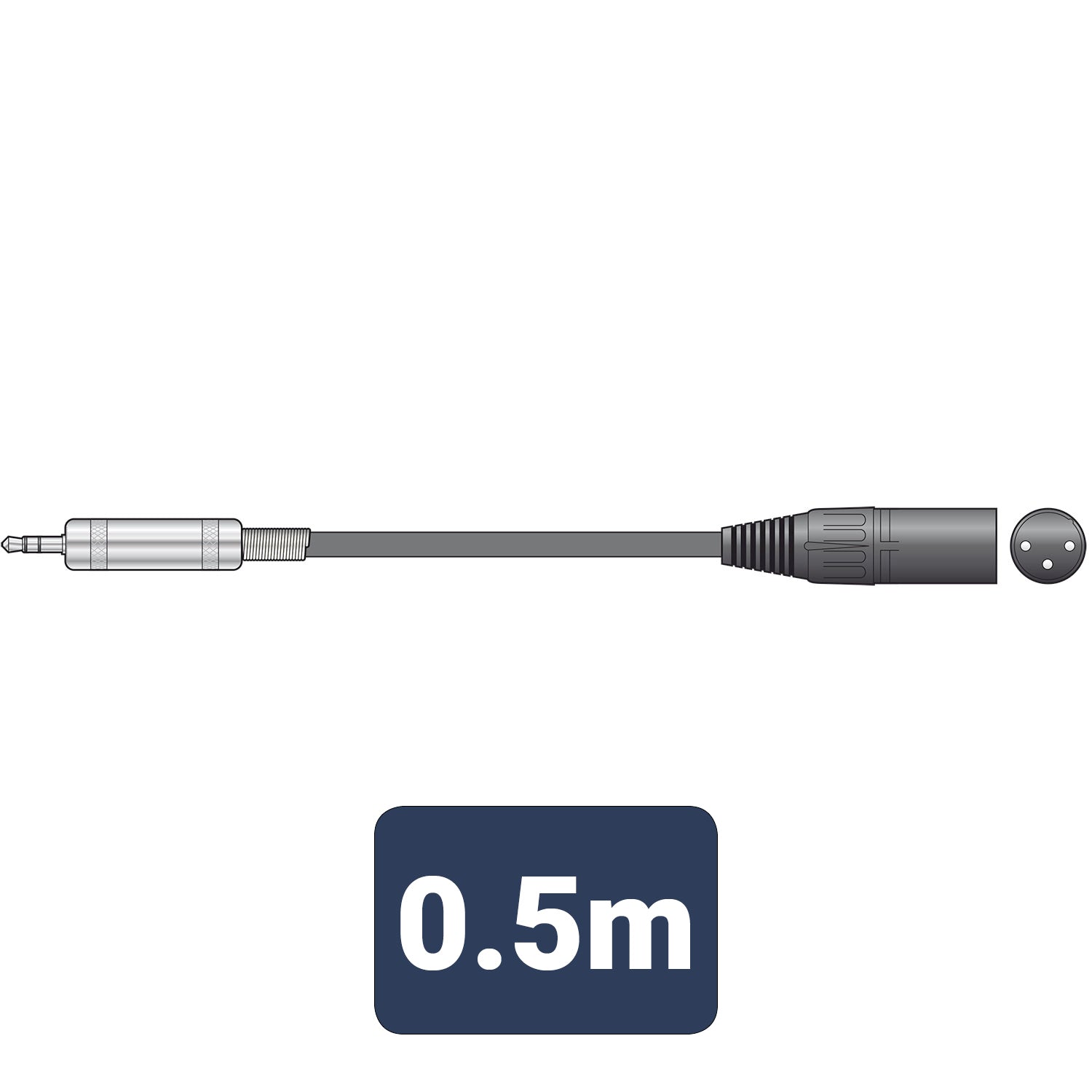 Citronic Classic Audio Lead 3.5mm Jack Plug - XLR Male 0.5m - view 2