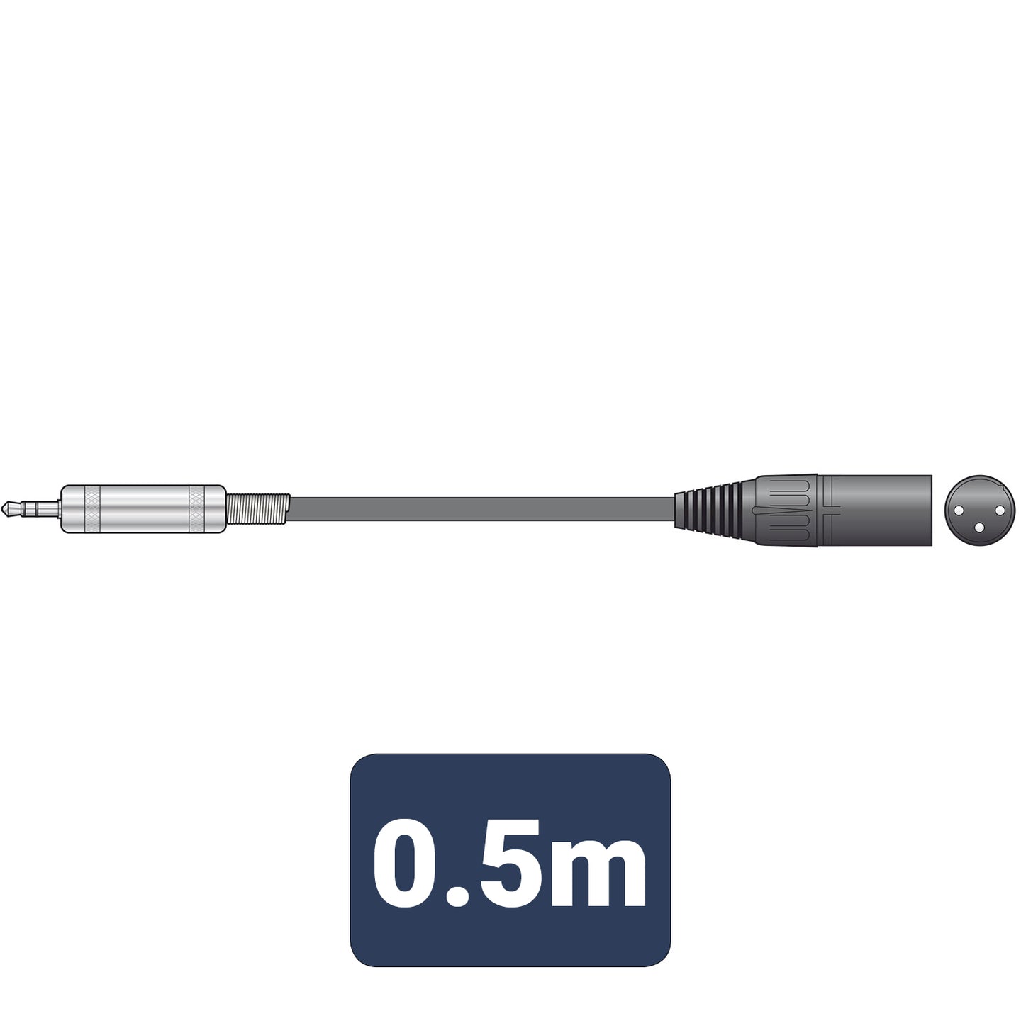 Citronic Classic Audio Lead 3.5mm Jack Plug - XLR Male 0.5m - view 2
