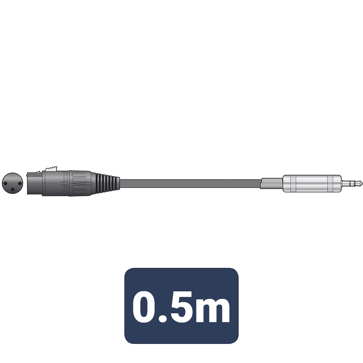 Citronic Classic Audio Lead XLR Female - 3.5mm Stereo Jack 0.5m - view 3