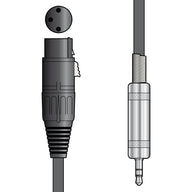 Citronic Classic Audio Lead XLR Female - 3.5mm Stereo Jack 0.5m