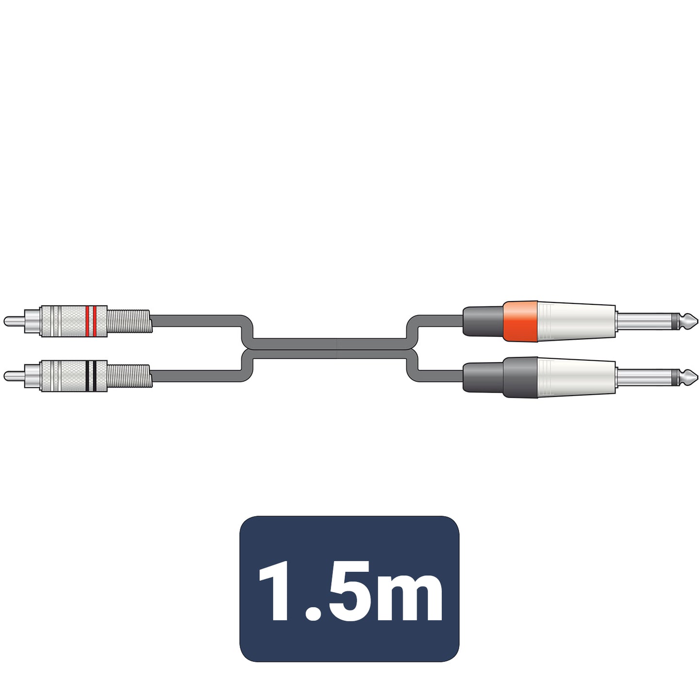 Citronic Classic Audio Lead 2 Mono Jacks - 2 RCA 1.5m - view 2