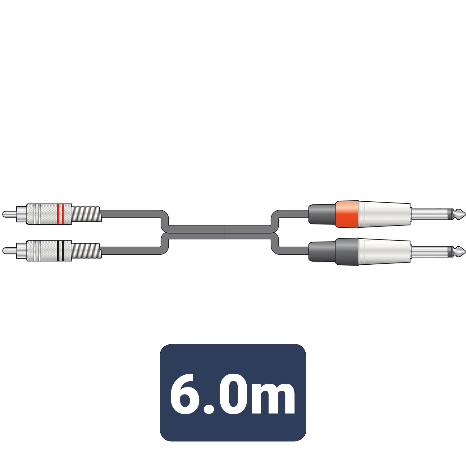 Citronic Classic Audio Lead 2 Mono Jacks - 2 RCA 6.0m - view 2