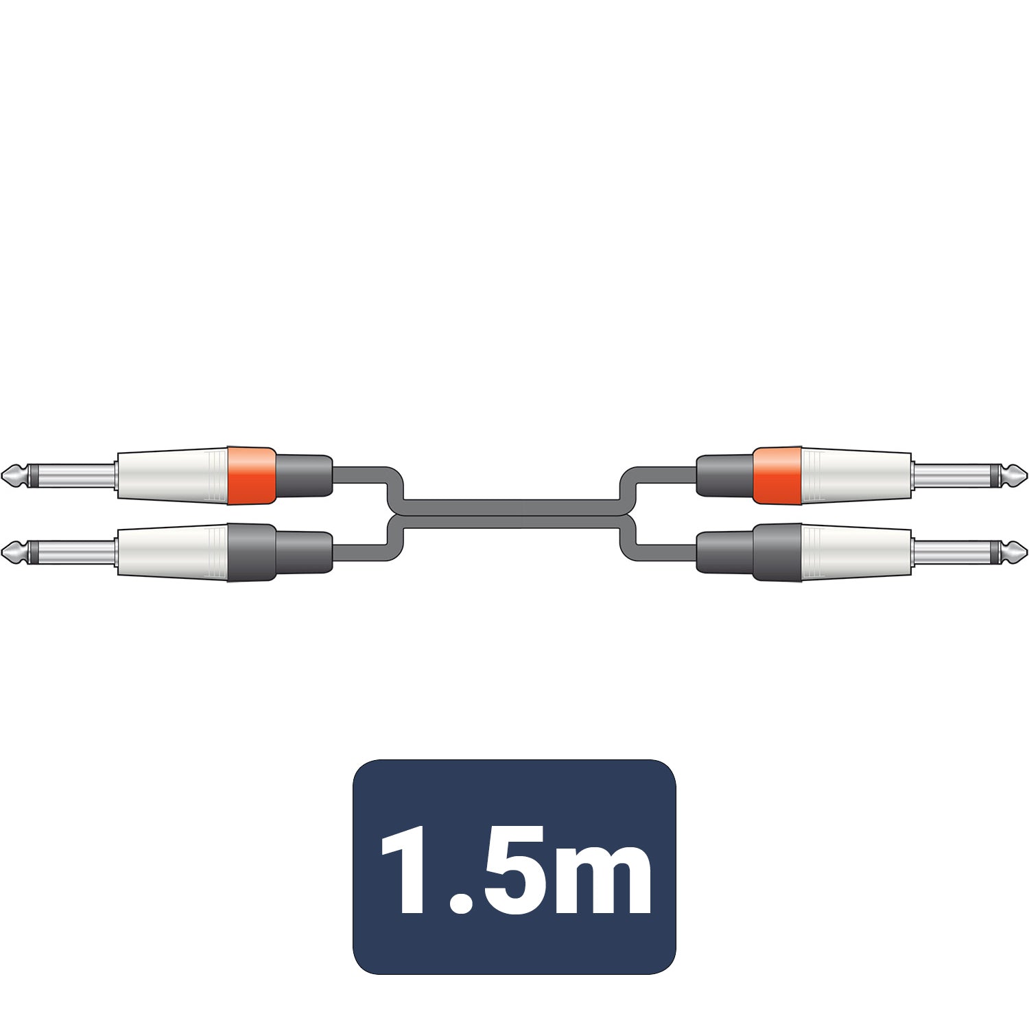 Citronic Classic Audio Lead 2 6.3mm Jack - 2 6.3mm Jack 1.5m - view 3