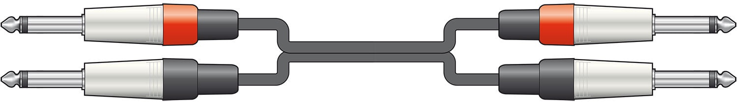 Citronic Classic Audio Lead 2 6.3mm Jack - 2 6.3mm Jack 1.5m - view 2