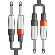 Citronic Classic Audio Lead 2 6.3mm Jack - 2 6.3mm Jack 1.5m