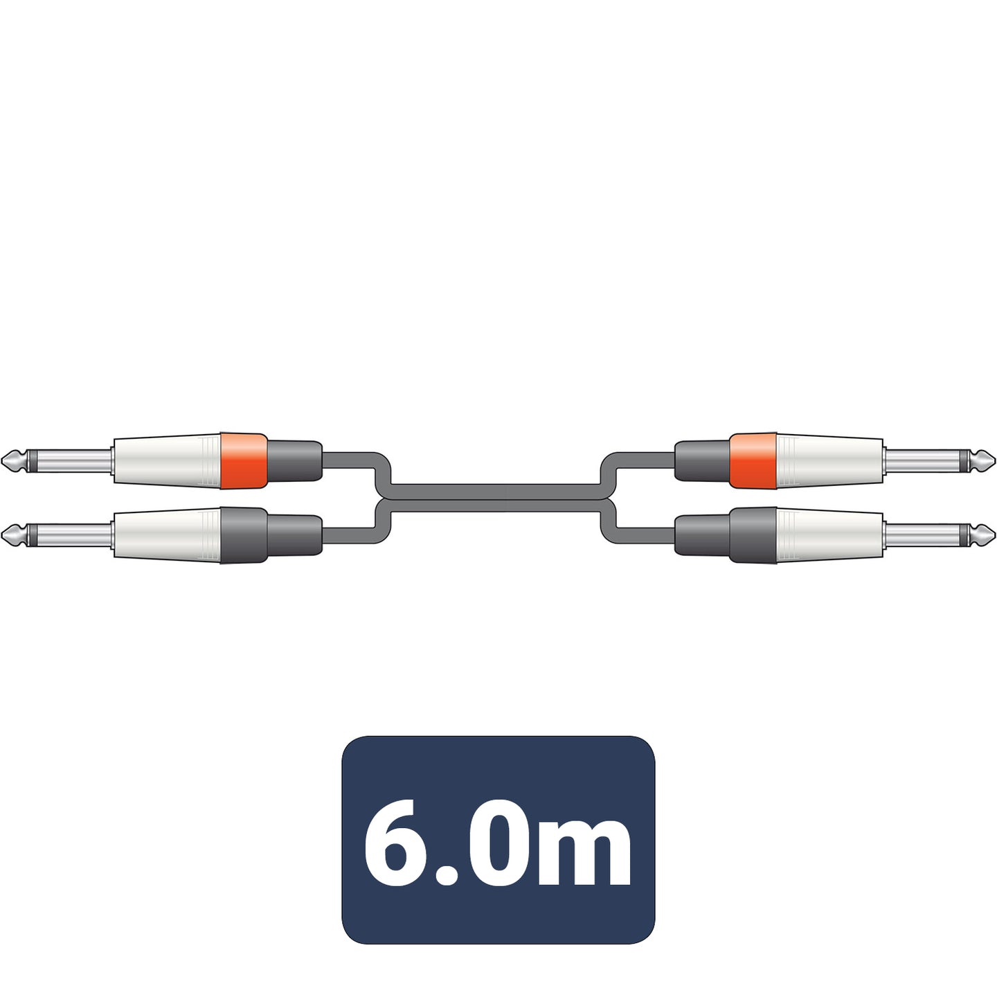 Citronic Classic Audio Lead 2 6.3mm Jack - 2 6.3mm Jack 6.0m - view 3