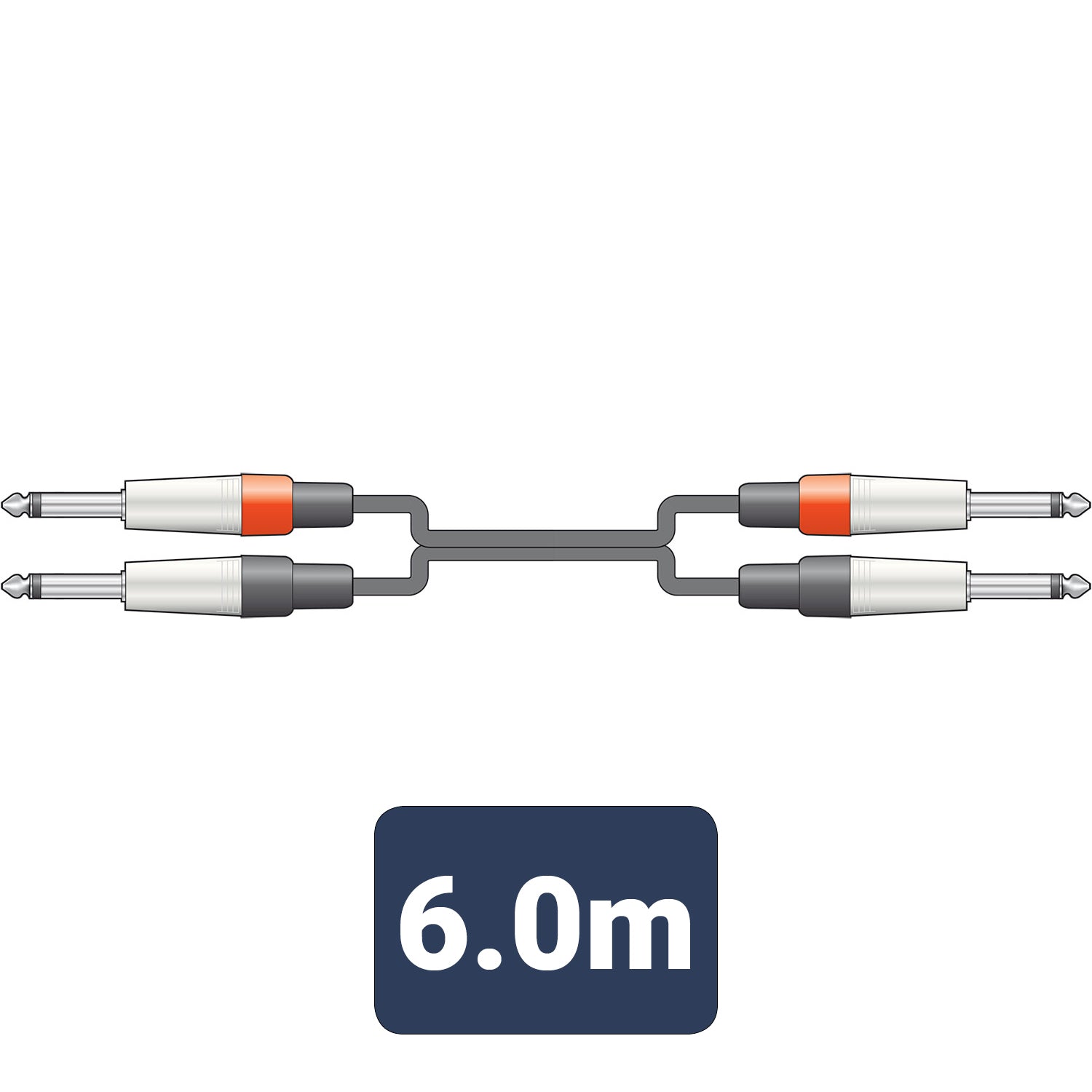Citronic Classic Audio Lead 2 6.3mm Jack - 2 6.3mm Jack 6.0m - view 3
