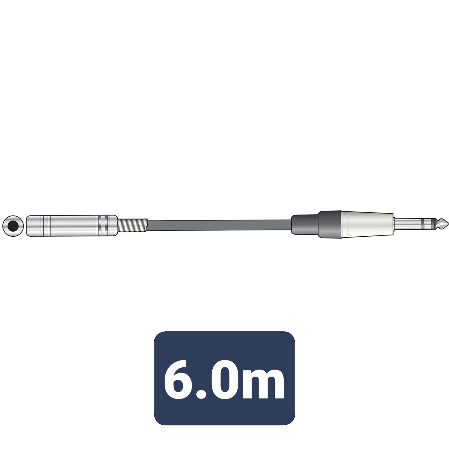 Citronic Classic Audio Lead 6.3mm Plug - 6.3mm Socket 6.0m - view 3