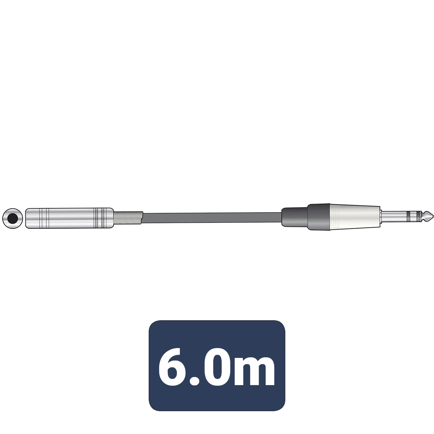 Citronic Classic Audio Lead 6.3mm Plug - 6.3mm Socket 6.0m - view 3