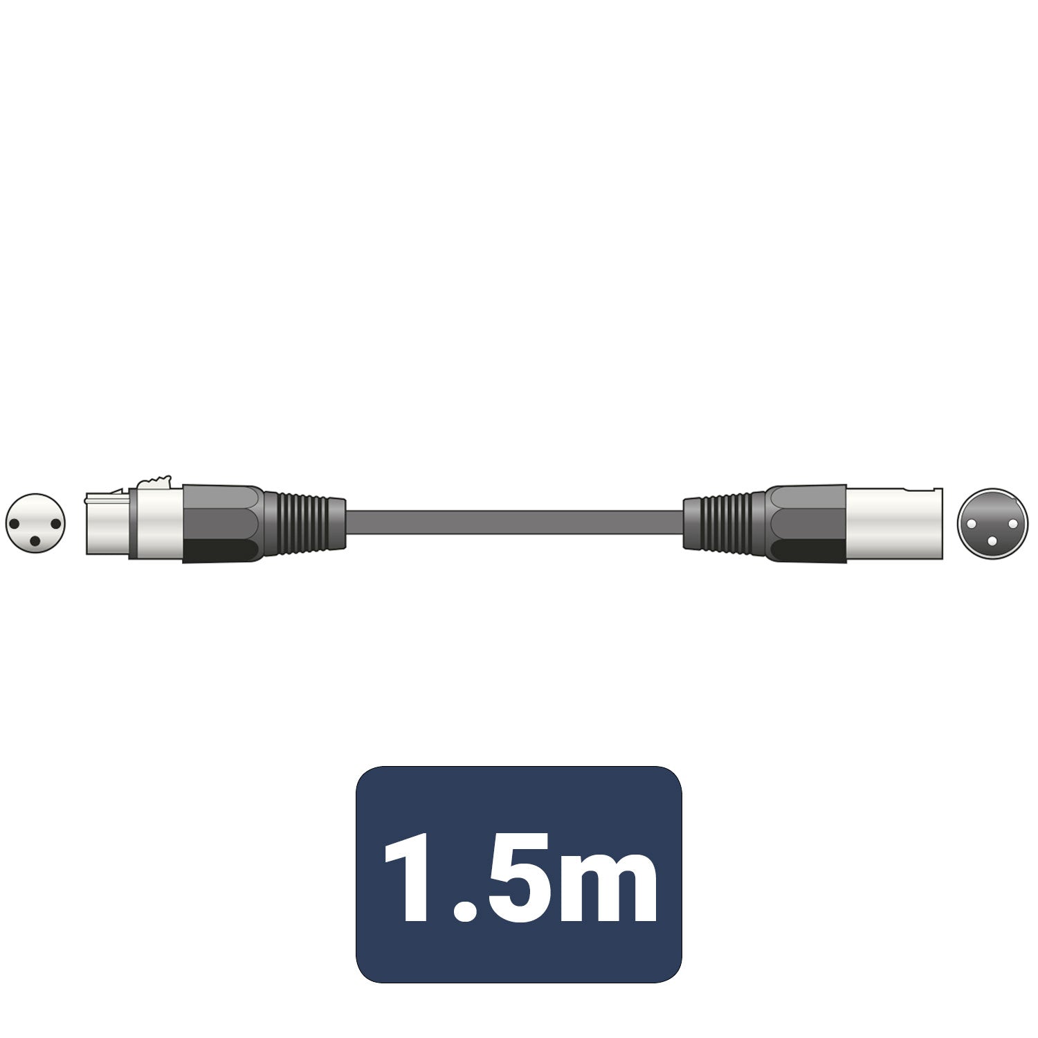 QTX Essential Microphone Lead XLR 1.5m - view 4