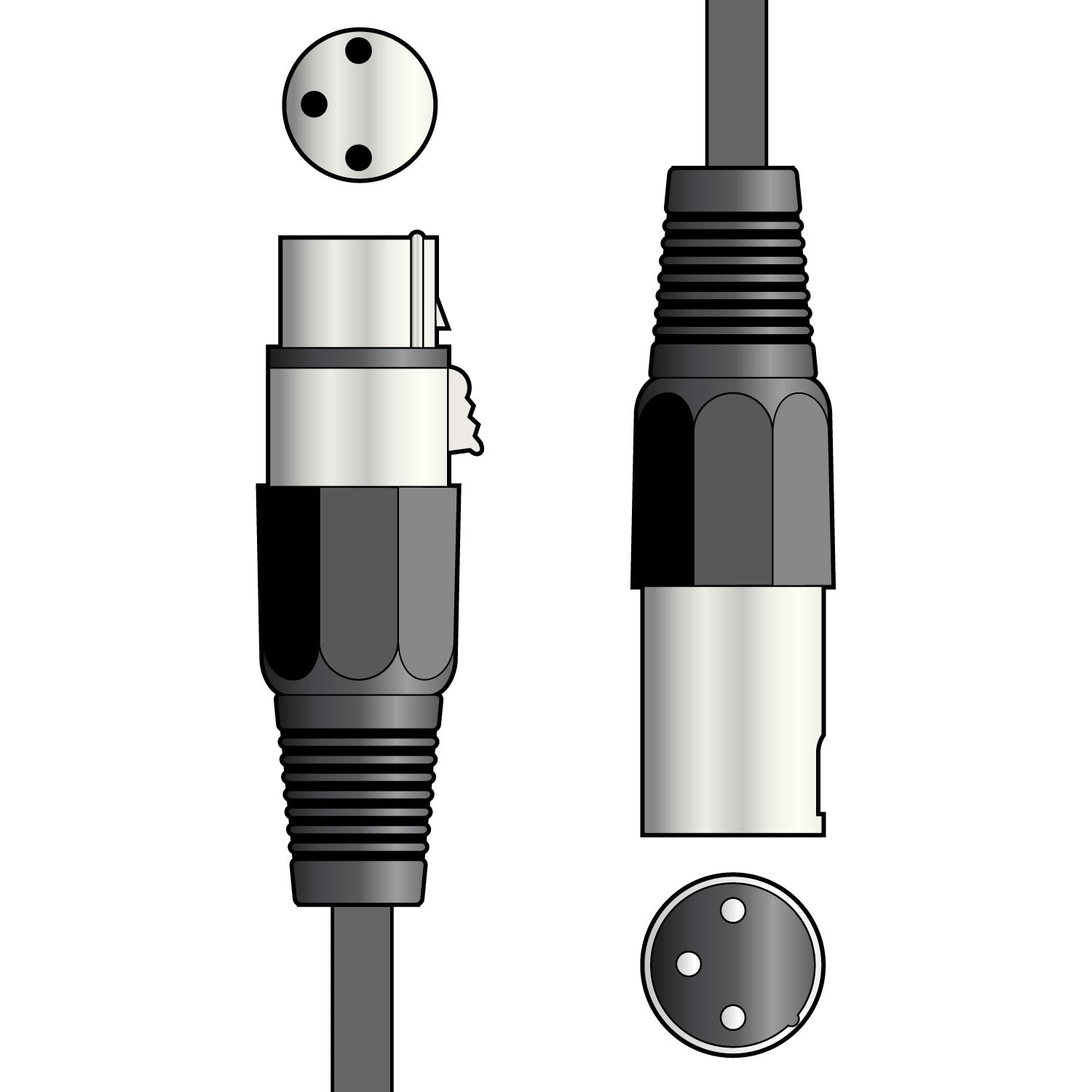 QTX Essential Microphone Lead XLR 1.5m
