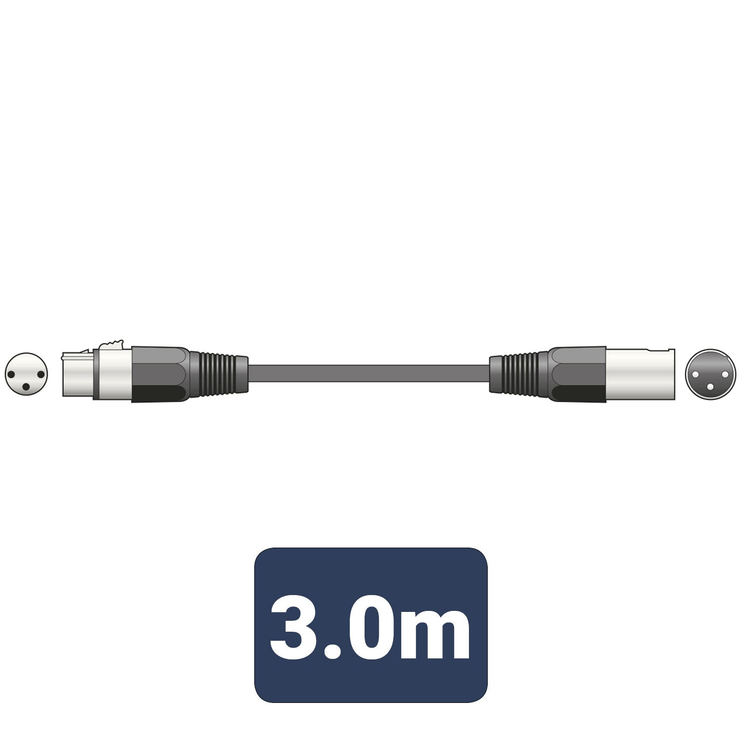QTX Essential Microphone Lead XLR 3.0m - view 3
