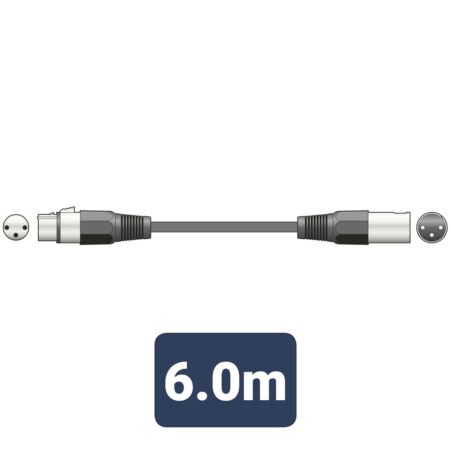 QTX Essential Microphone Lead XLR 6.0m - view 4