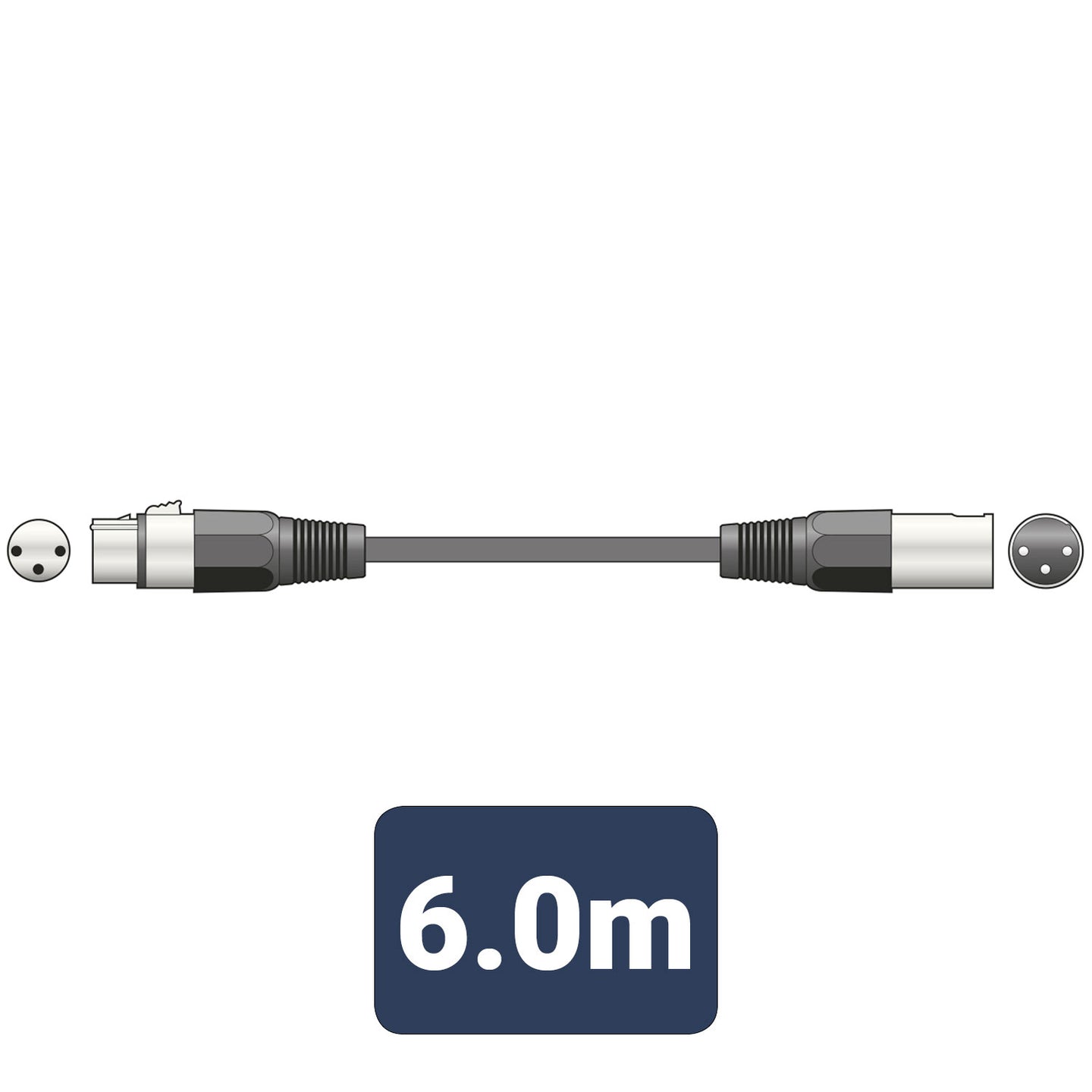 QTX Essential Microphone Lead XLR 6.0m - view 4