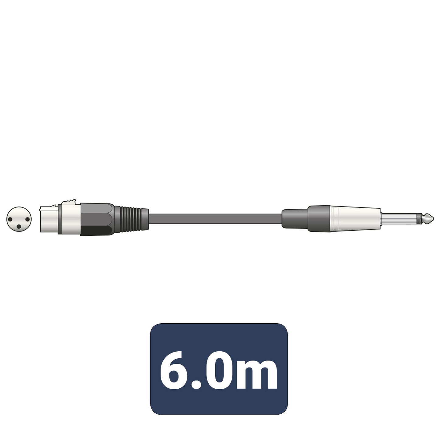 QTX Essential Microphone Lead XLR - Jack 6.0m - view 2