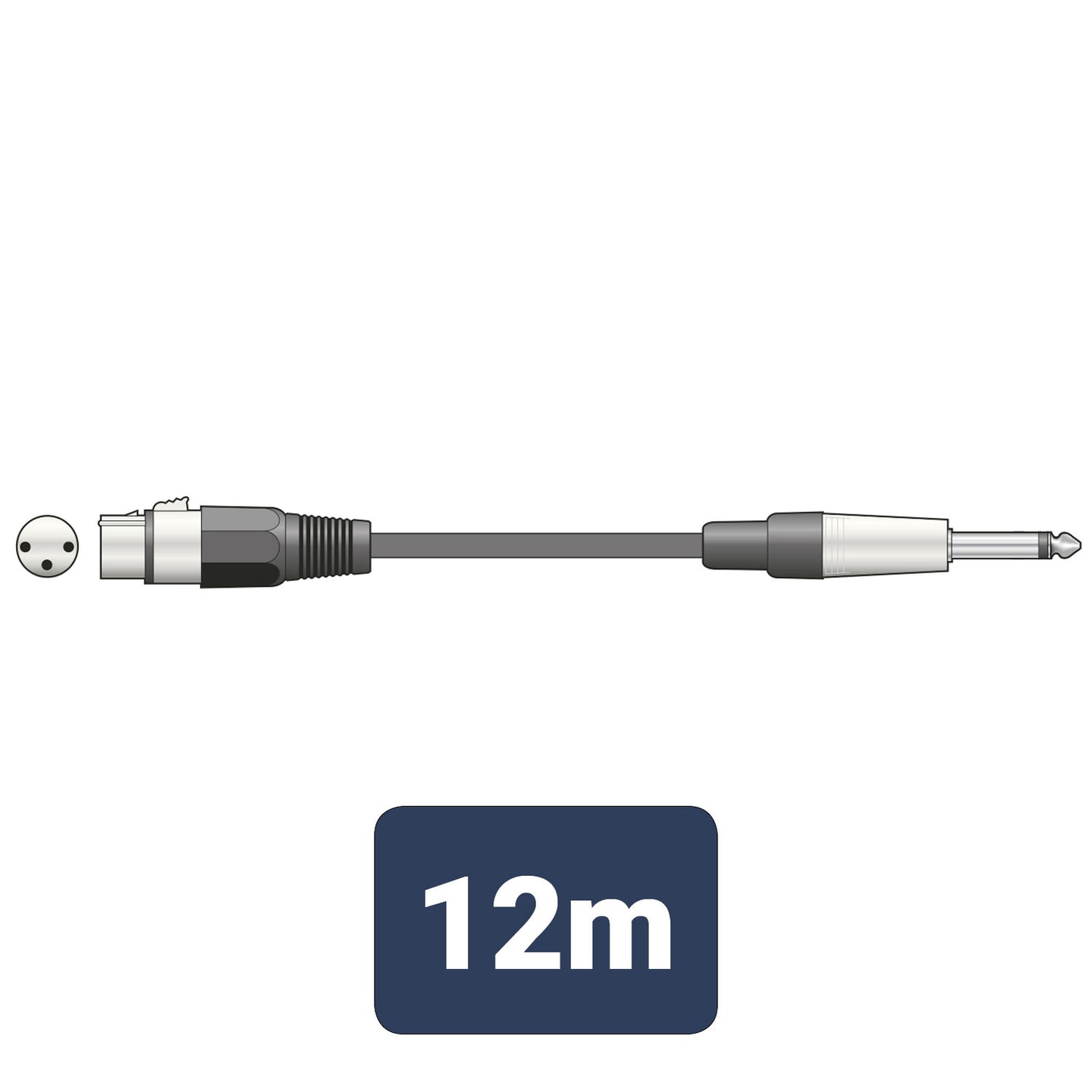QTX Essential Microphone Lead XLR - Jack 12.0m - view 3
