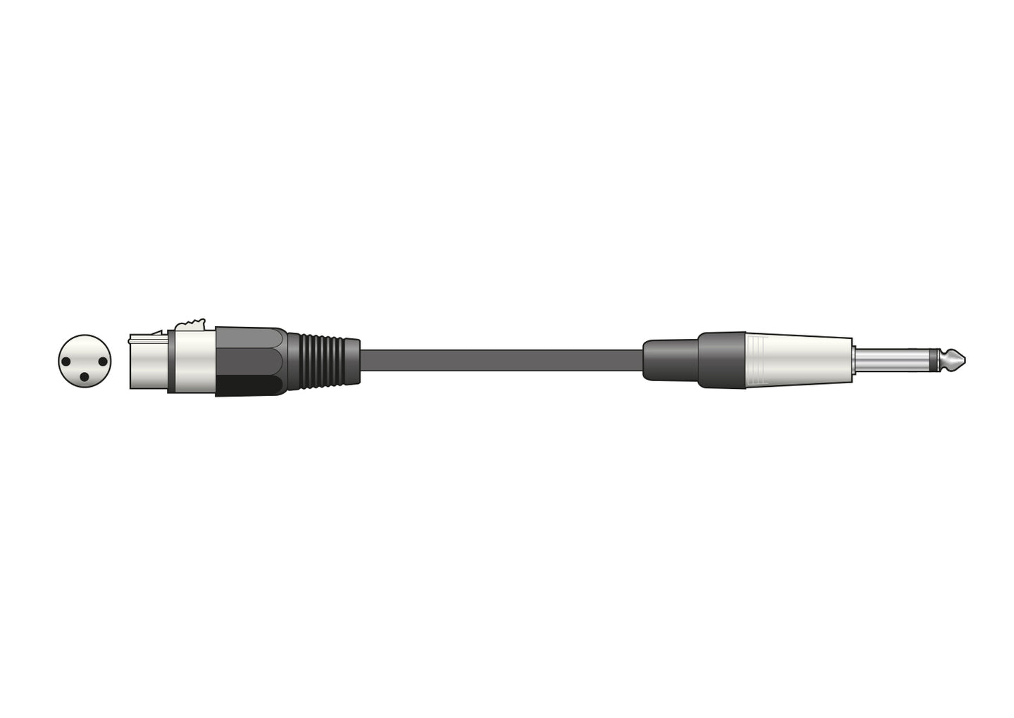 QTX Essential Microphone Lead XLR - Jack 12.0m - view 2