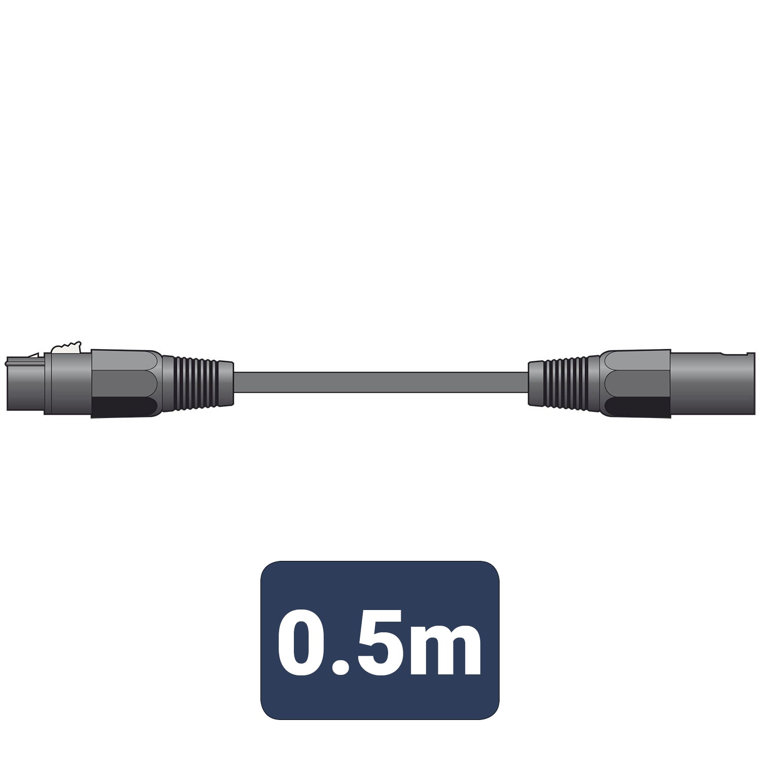 Citronic Classic Microphone Lead XLR Female - Male 0.5m Black - view 2