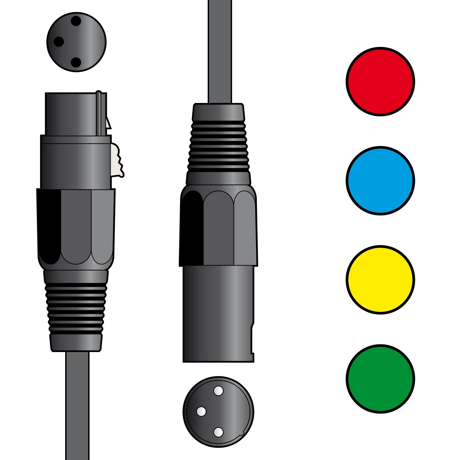 Citronic Classic Microphone Lead XLR Female - Male 1.5m Black - view 2