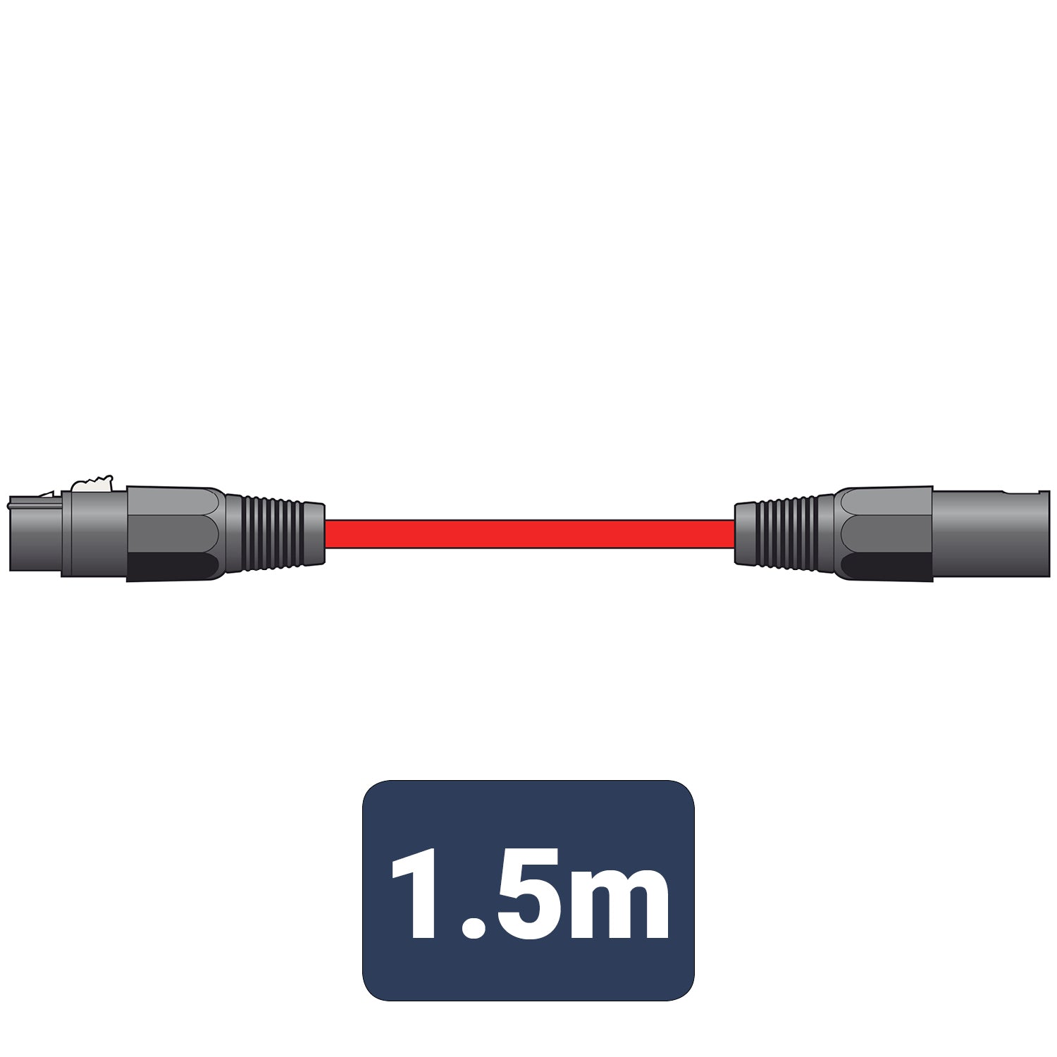 Citronic Classic Microphone Lead XLR Female - Male 1.5m Red - view 2