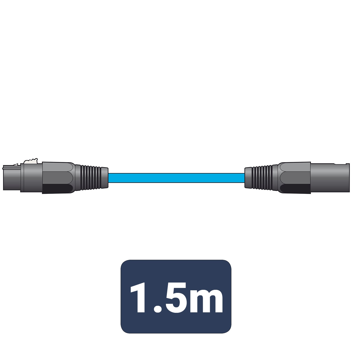 Citronic Classic Microphone Lead XLR Female - Male 1.5m Blue - view 3