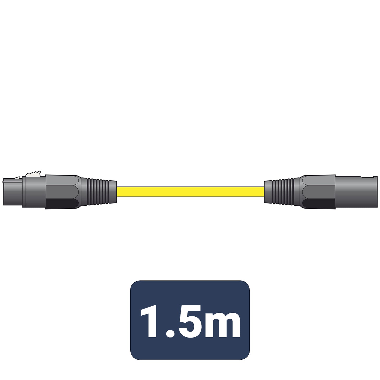 Citronic Classic Microphone Lead XLR Female - Male 1.5m Yellow - view 2