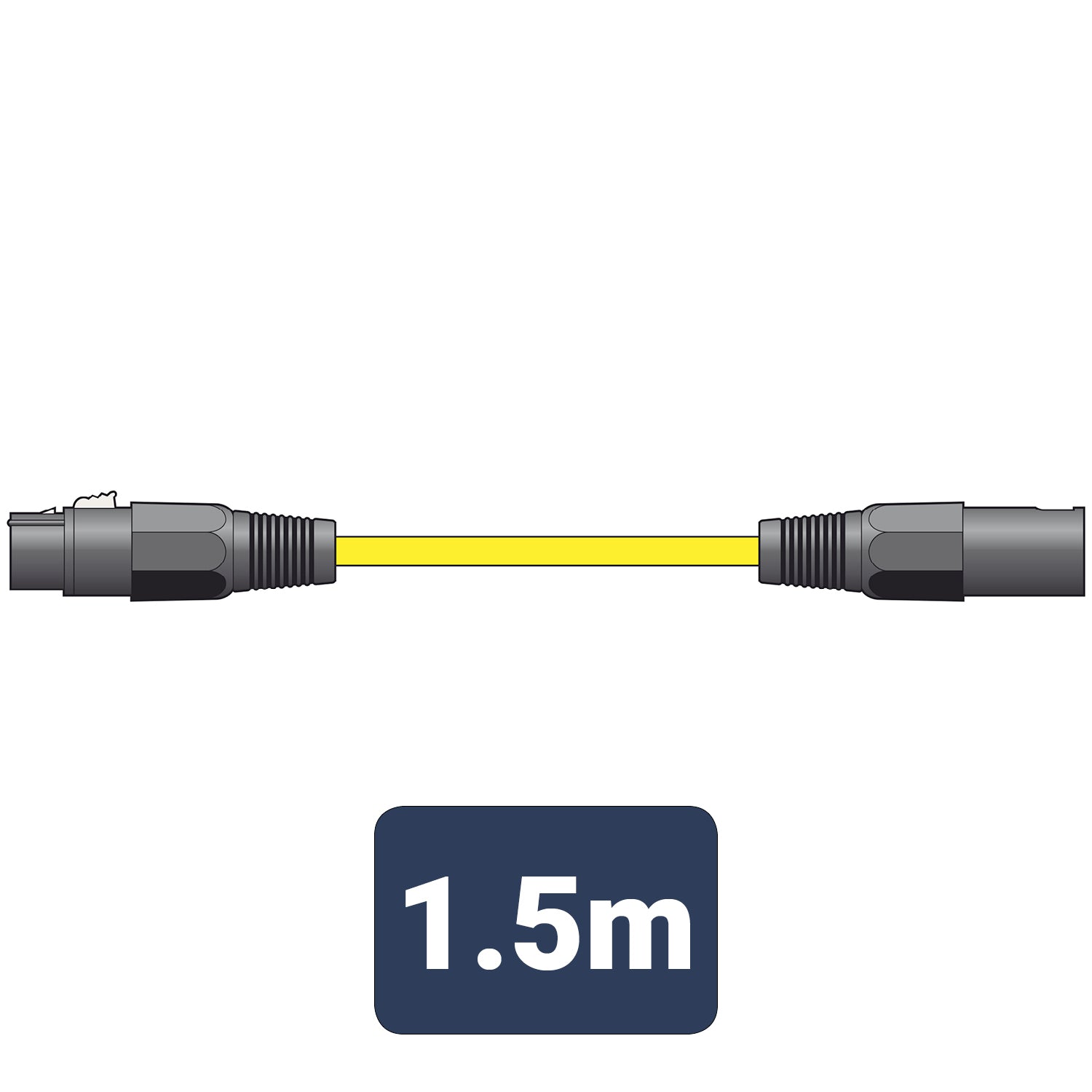 Citronic Classic Microphone Lead XLR Female - Male 1.5m Yellow - view 2