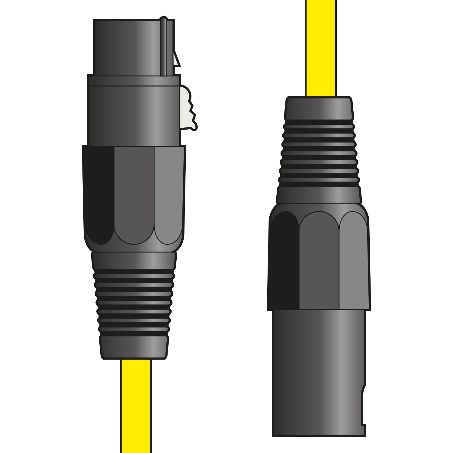 Citronic Classic Microphone Lead XLR Female - Male 1.5m Yellow