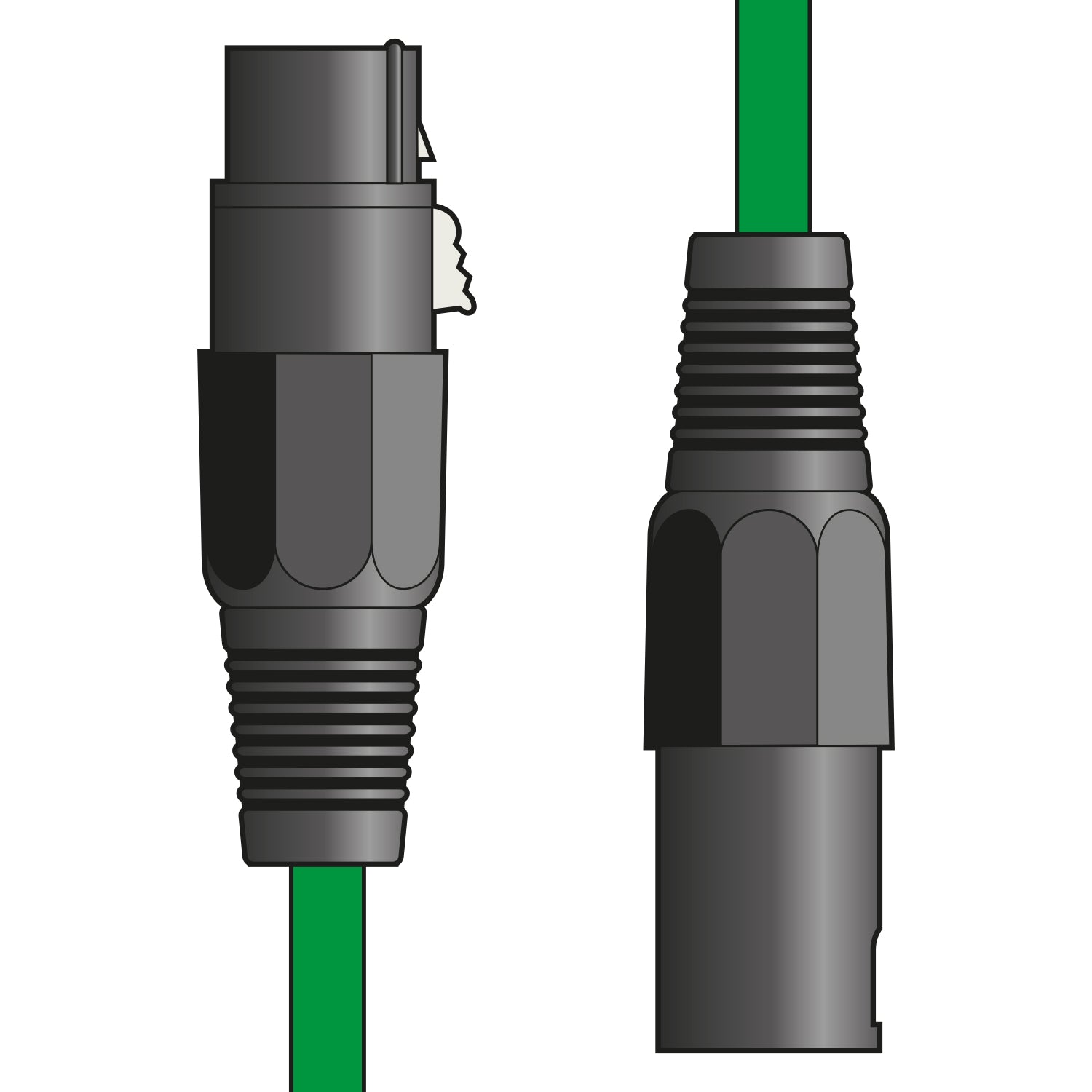 Citronic Classic Microphone Lead XLR Female - Male 1.5m Green
