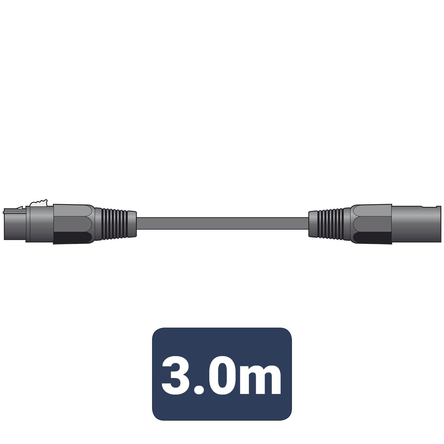 Citronic Classic Microphone Lead XLR Female - Male 3.0m Black - view 2