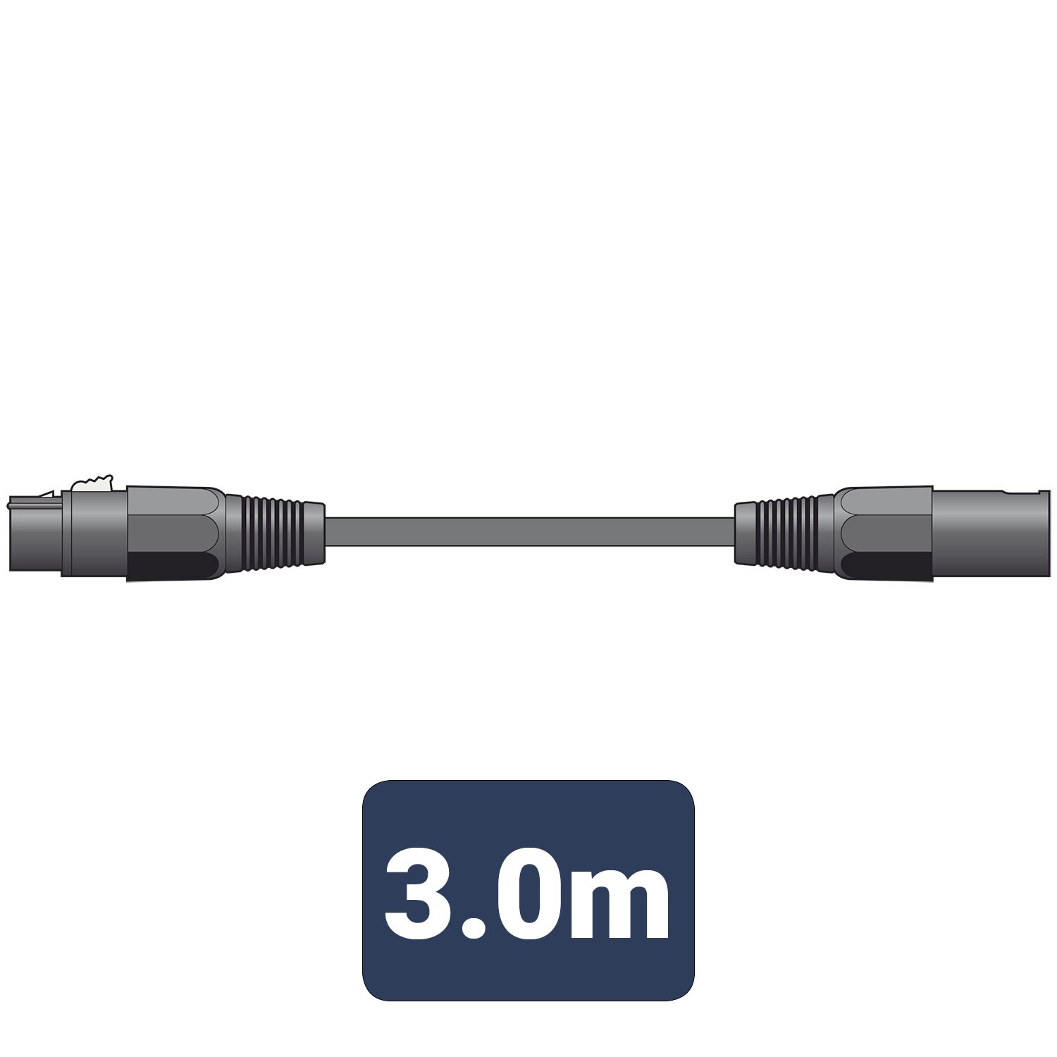 Citronic Classic Microphone Lead XLR Female - Male 3.0m Black - view 2