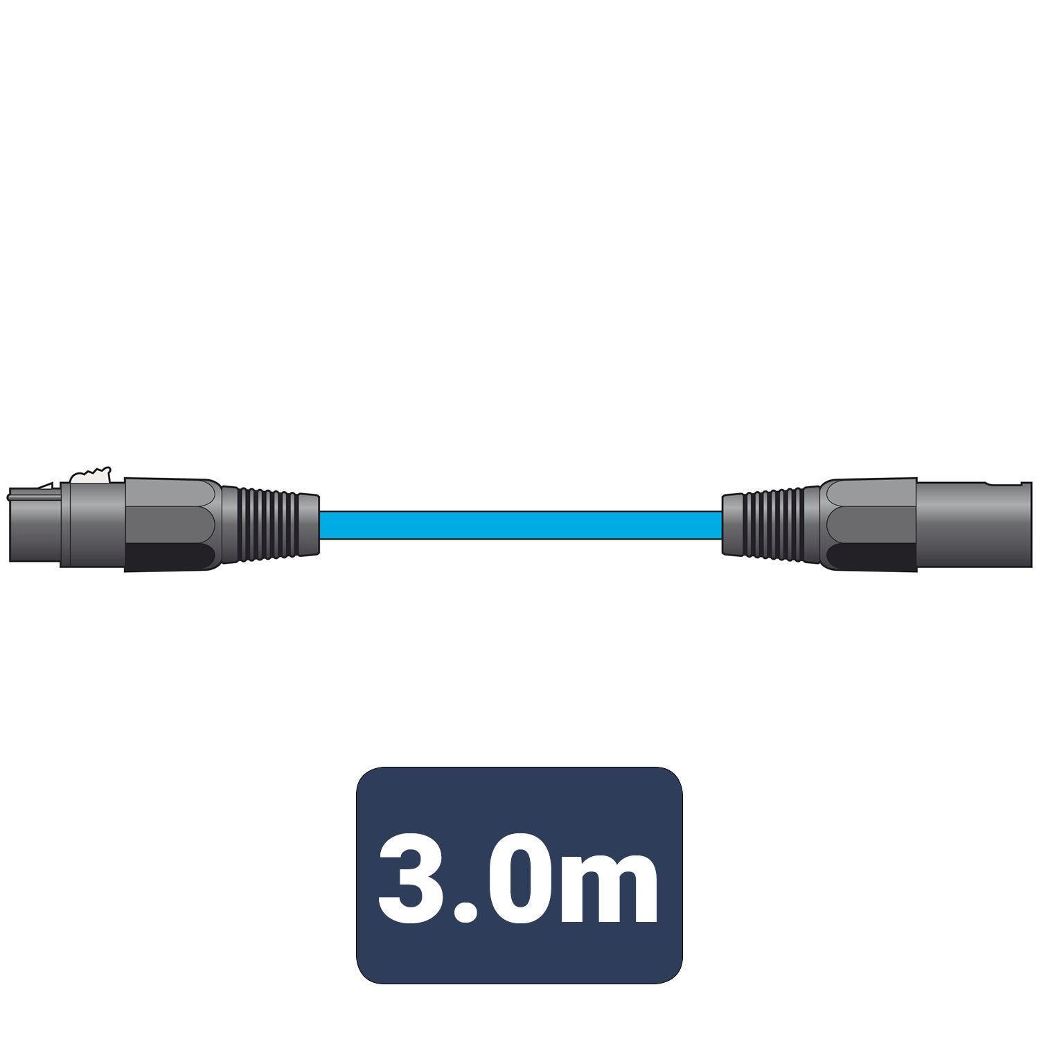 Citronic Classic Microphone Lead XLR Female - Male 3.0m Blue - view 2