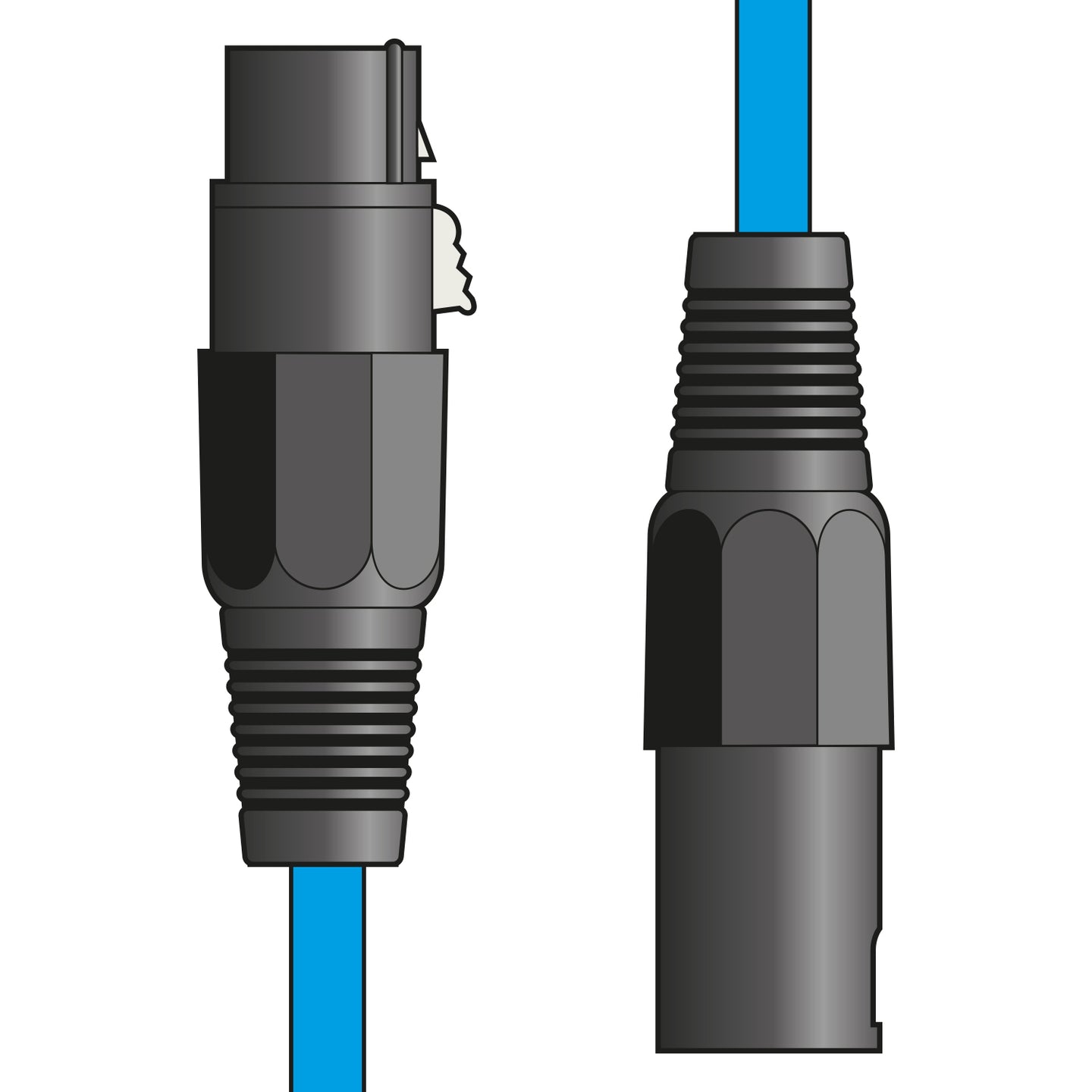 Citronic Classic Microphone Lead XLR Female - Male 3.0m Blue