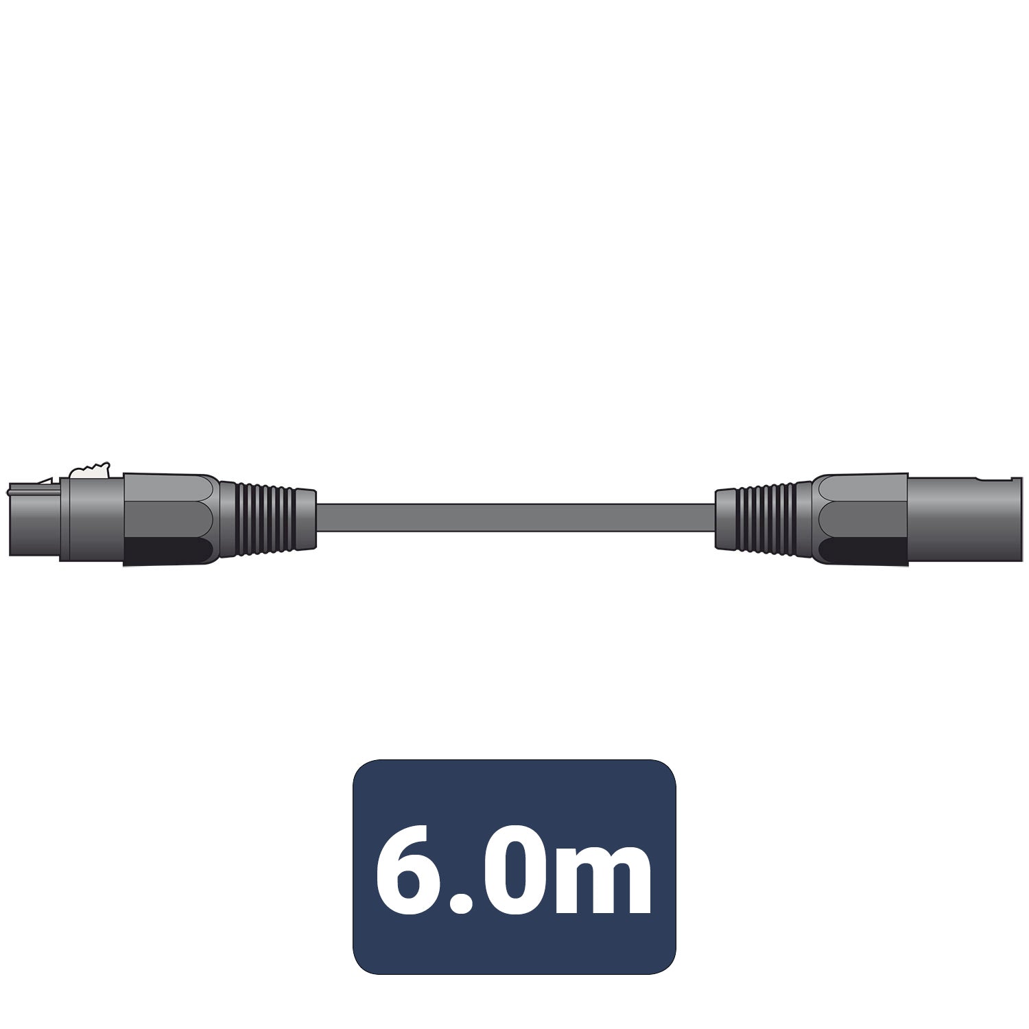 Citronic Classic Microphone Lead XLR Female - Male 6.0m Black - view 3