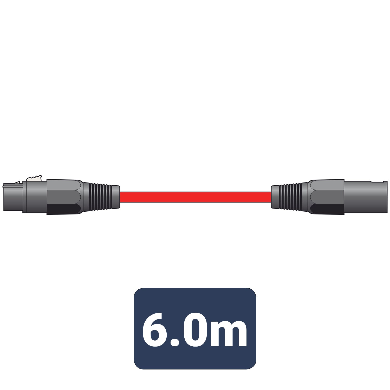 Citronic Classic Microphone Lead XLR Female - Male 6.0m Red - view 2