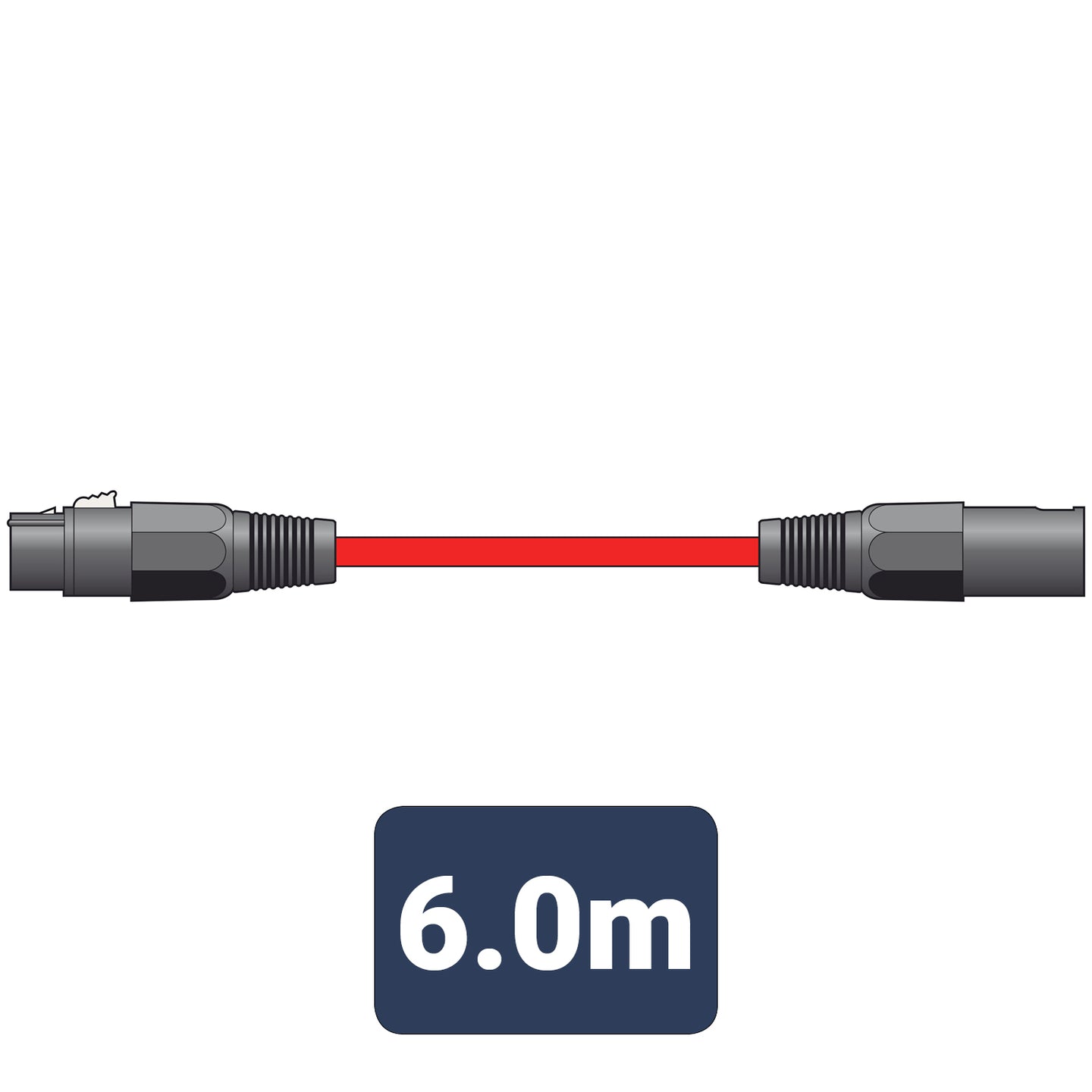 Citronic Classic Microphone Lead XLR Female - Male 6.0m Red - view 2