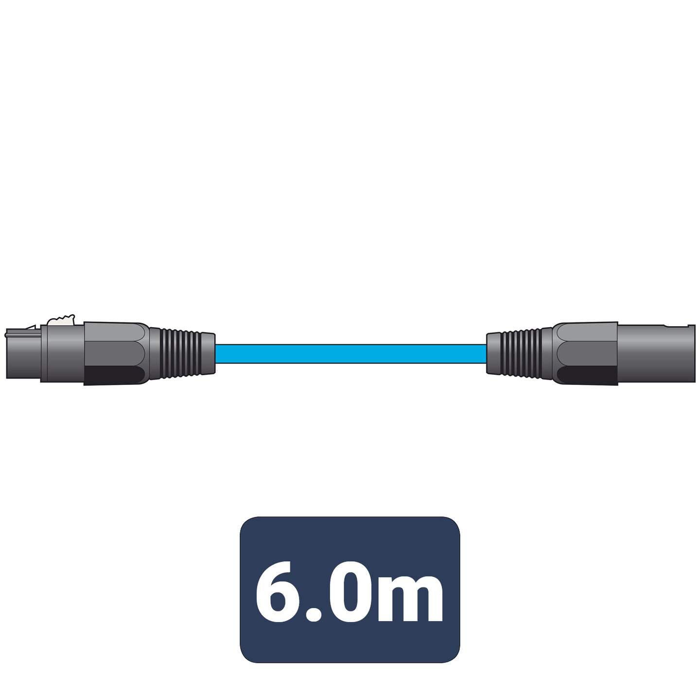 Citronic Classic Microphone Lead XLR Female - Male 6.0m Blue - view 3