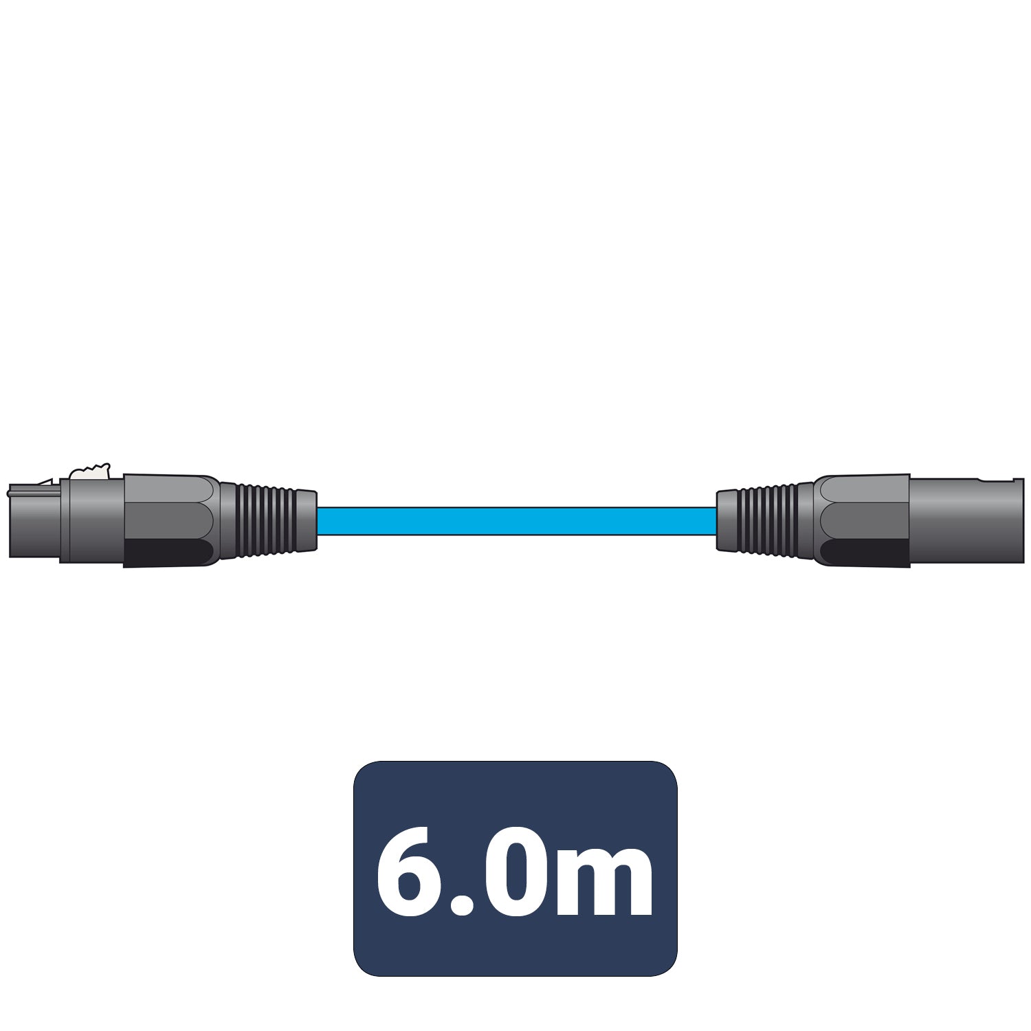Citronic Classic Microphone Lead XLR Female - Male 6.0m Blue - view 3