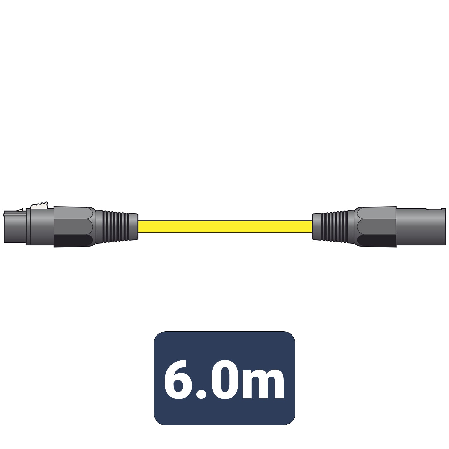 Citronic Classic Microphone Lead XLR Female - Male 6.0m Yellow - view 2