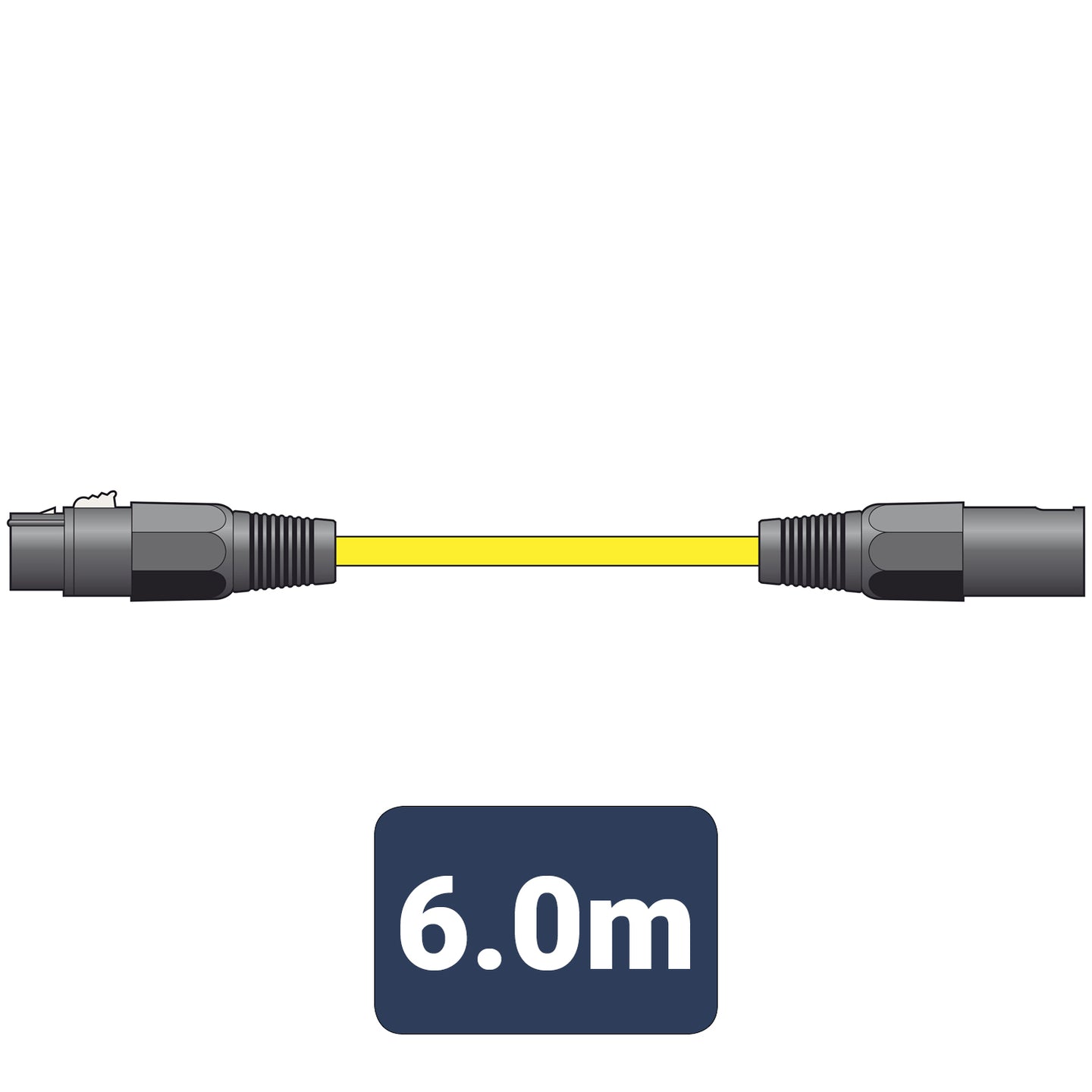 Citronic Classic Microphone Lead XLR Female - Male 6.0m Yellow - view 2