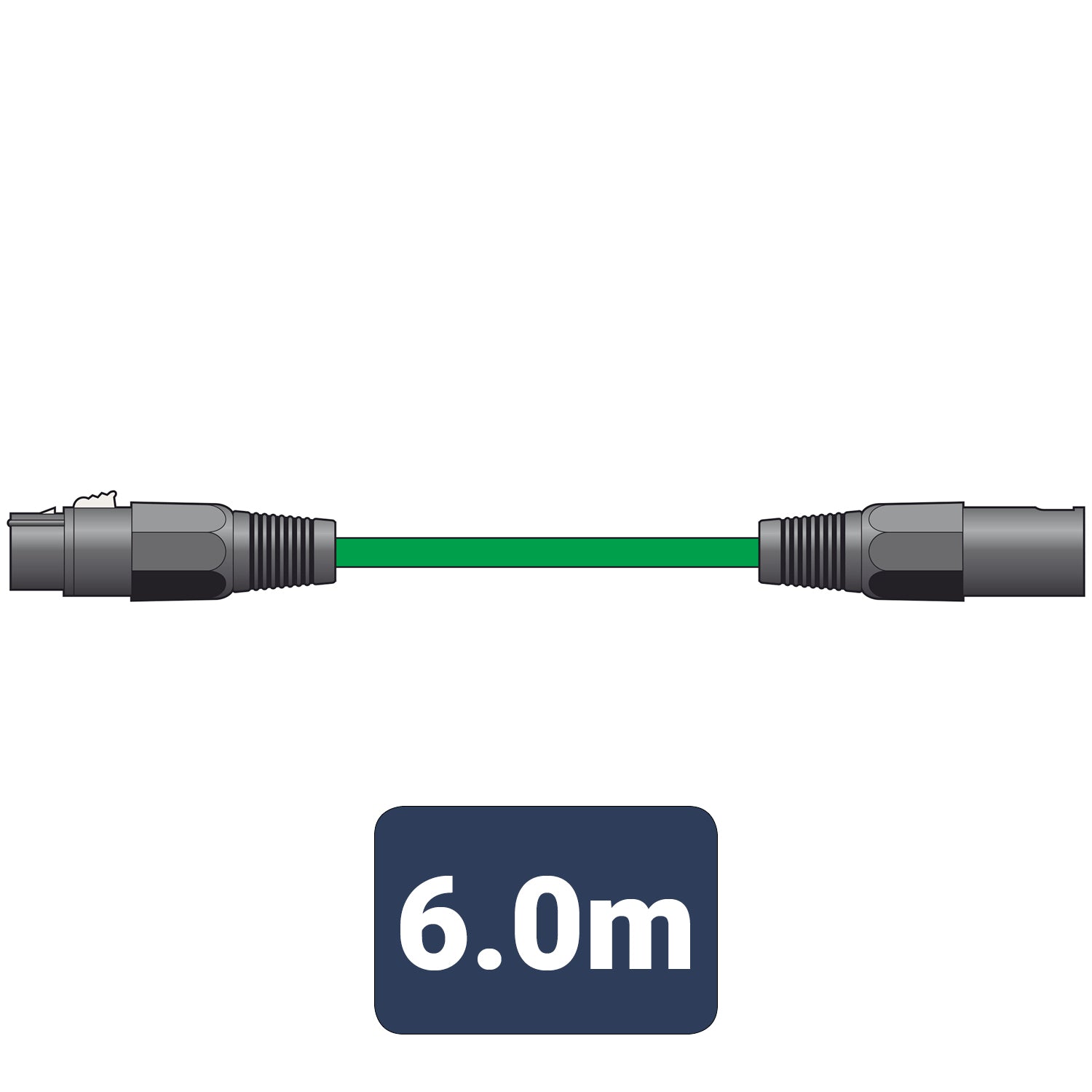 Citronic Classic Microphone Lead XLR Female - Male 6.0m Green - view 3