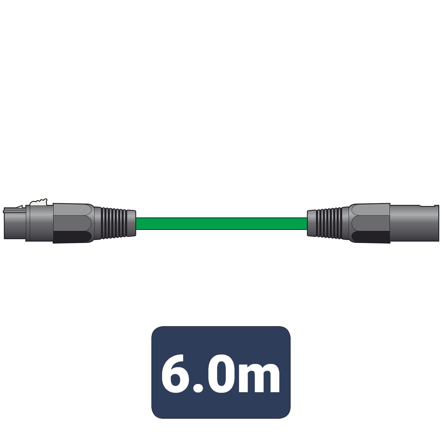 Citronic Classic Microphone Lead XLR Female - Male 6.0m Green - view 3
