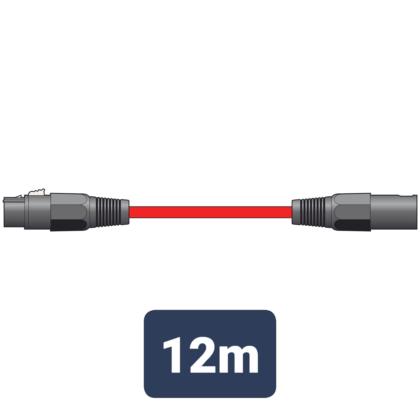 Citronic Classic Microphone Lead XLR Female - Male 12.0m Red - view 3