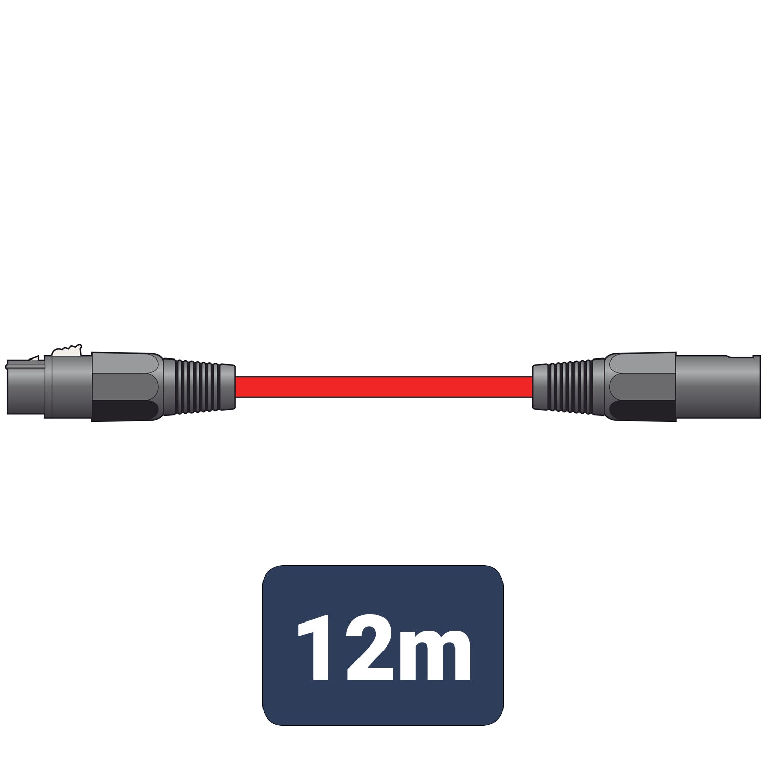 Citronic Classic Microphone Lead XLR Female - Male 12.0m Red - view 3