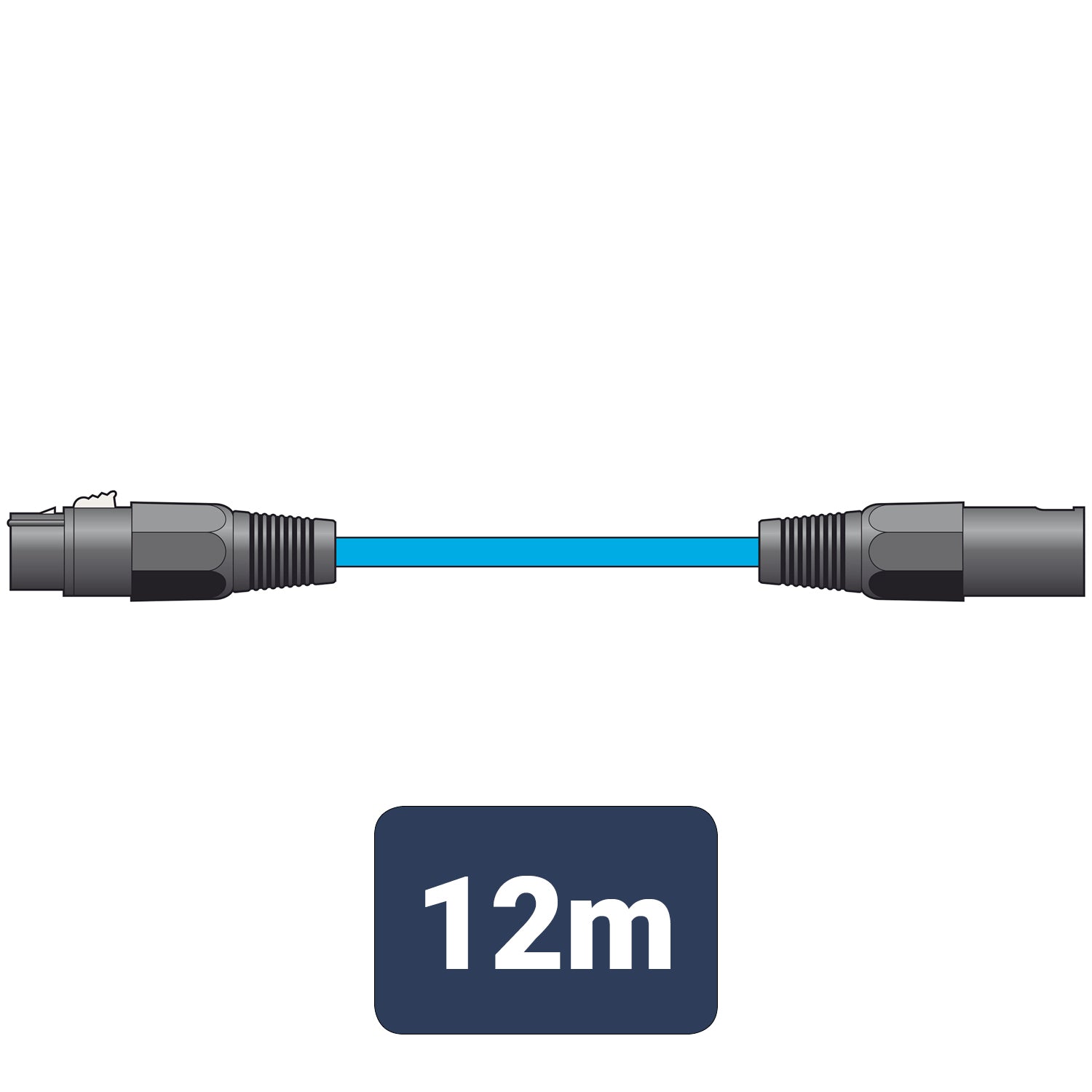 Citronic Classic Microphone Lead XLR Female - Male 12.0m Blue - view 2