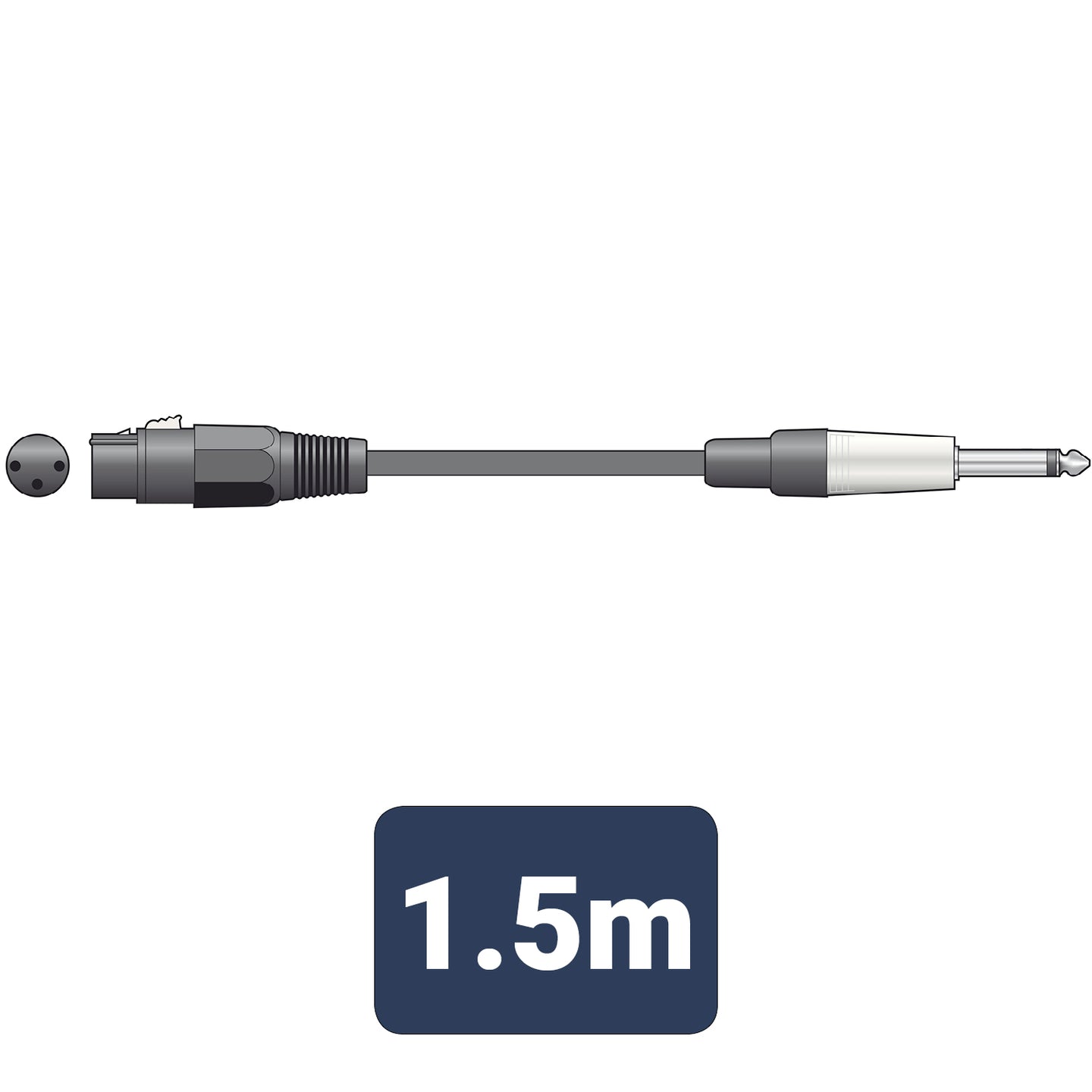 Citronic Classic Microphone Lead XLR - Jack 1.5m Black - view 3