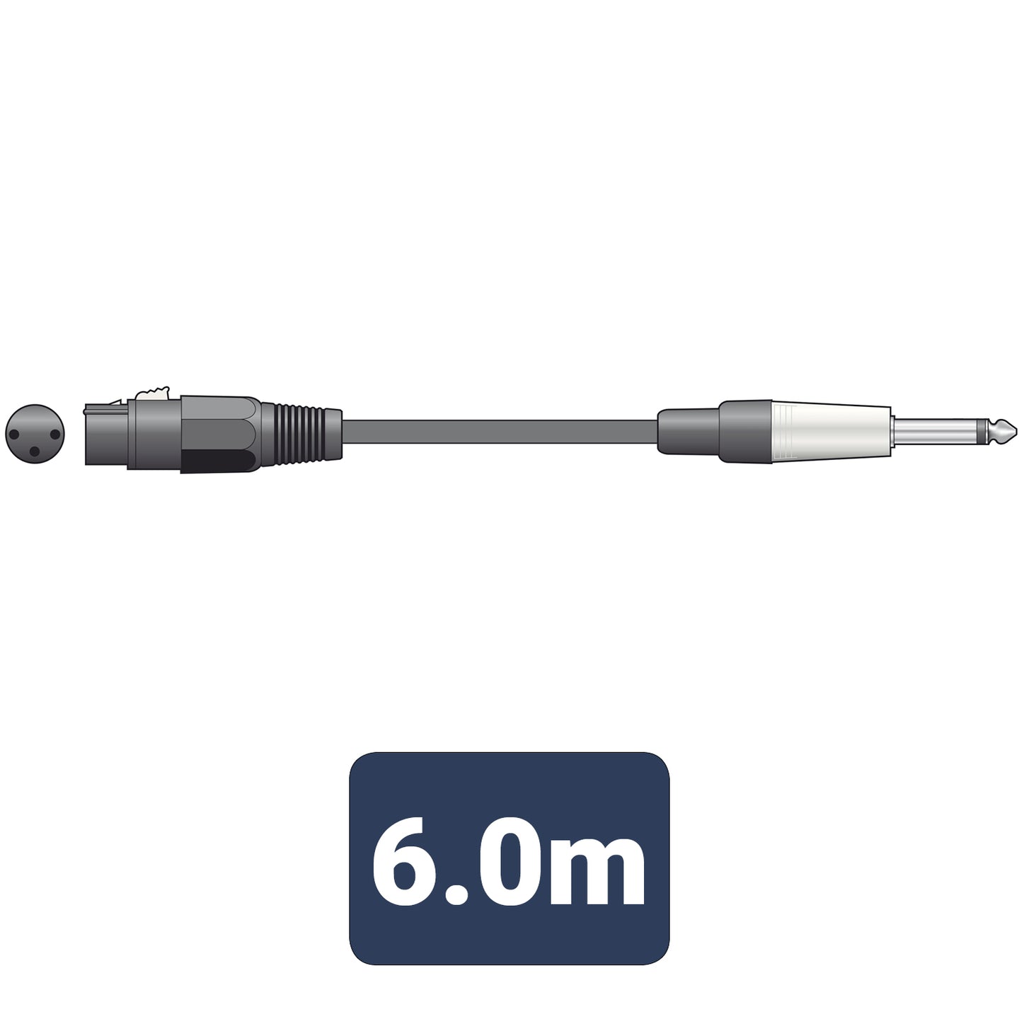 Citronic Classic Microphone Lead XLR - Jack 6.0m Black - view 3