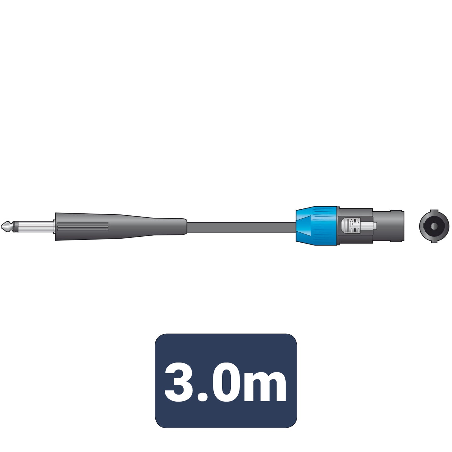 QTX Essential Speaker Lead Jack - Speaker Plug 3.0m - view 2
