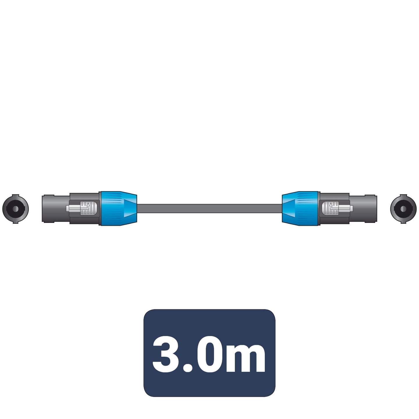 QTX Essential Speaker Lead Spk Plug - Spk Plug 3.0m - view 2