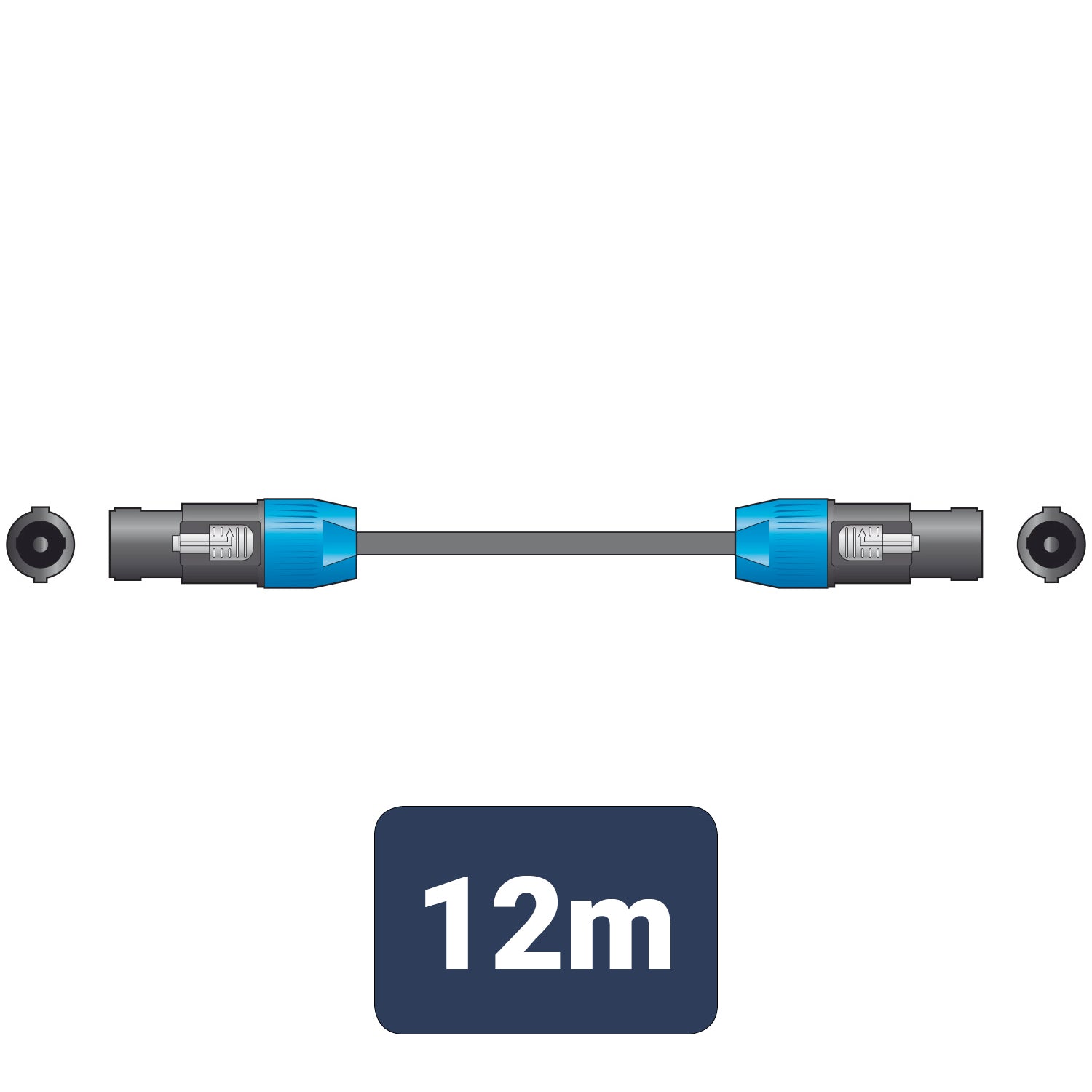 QTX Essential Speaker Lead Spk Plug - Spk Plug 12.0m - view 2
